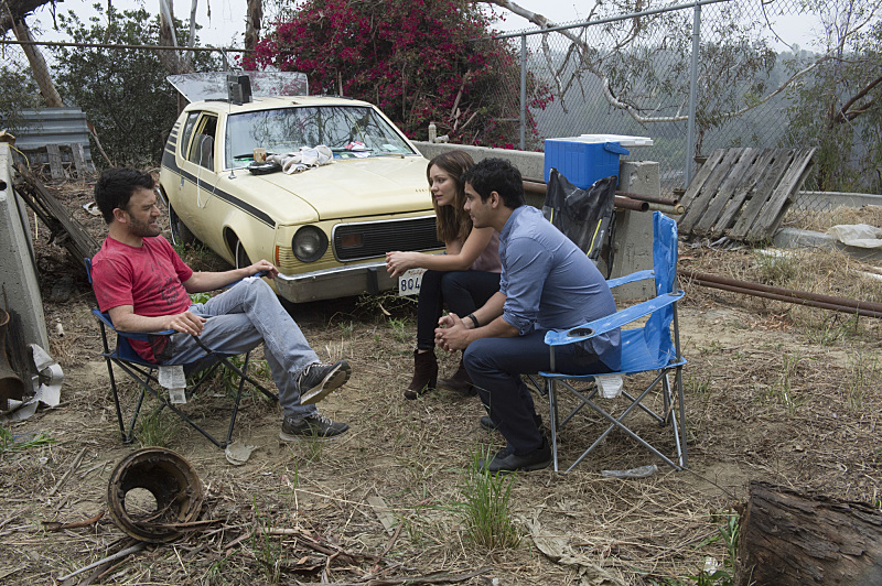 Still of Kevin Weisman, Elyes Gabel and Katharine McPhee in Scorpion (2014)