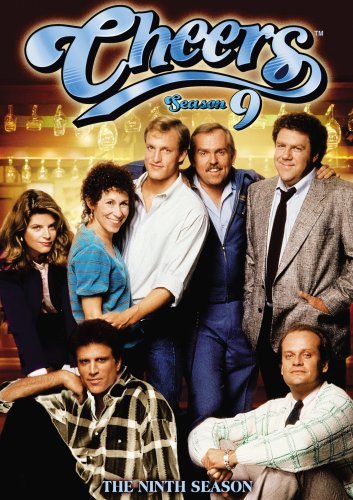 Kirstie Alley, Woody Harrelson, Ted Danson, Kelsey Grammer, John Ratzenberger, George Wendt and Rhea Perlman in Cheers (1982)