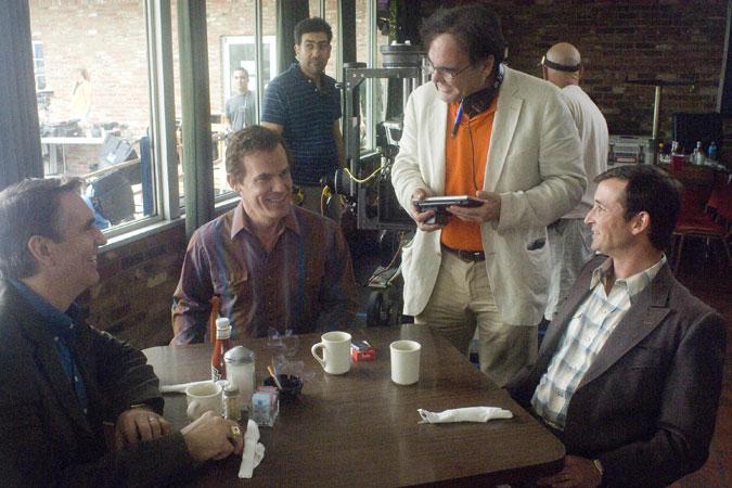 With Josh Brolin, Oliver Stone & Noah Wyle in W