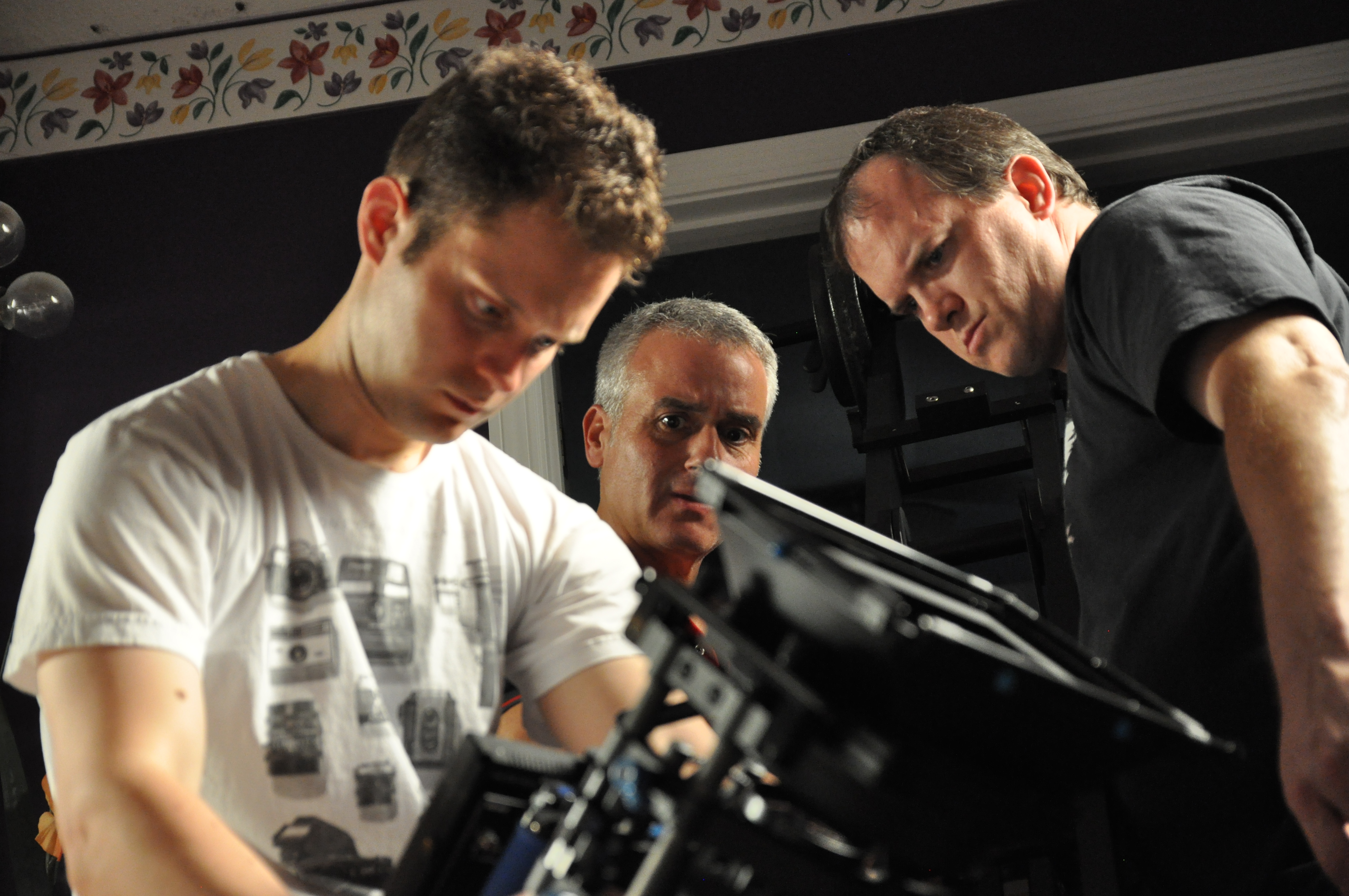 Filming: Excalibur Enhancements. from left to right: Chris Cashon: Director of Photography, Dean Ferreira: Director, Wofford Jones, Assistant Director of Photography