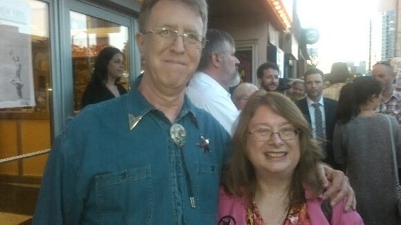 Comic book artist Ronn Sutton and screenwriter Janet Hetherington at the premiere of JESSE JAMES: LAWMAN on May 28, 2015