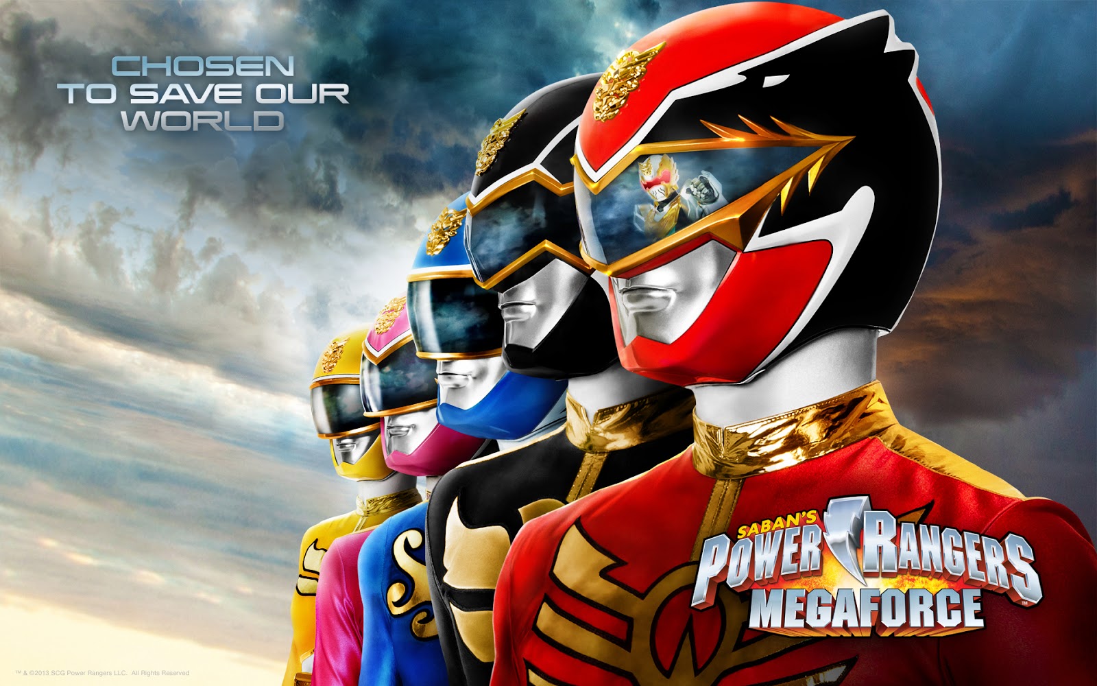 Christina Masterson and cast in 'Power Rangers Megaforce'