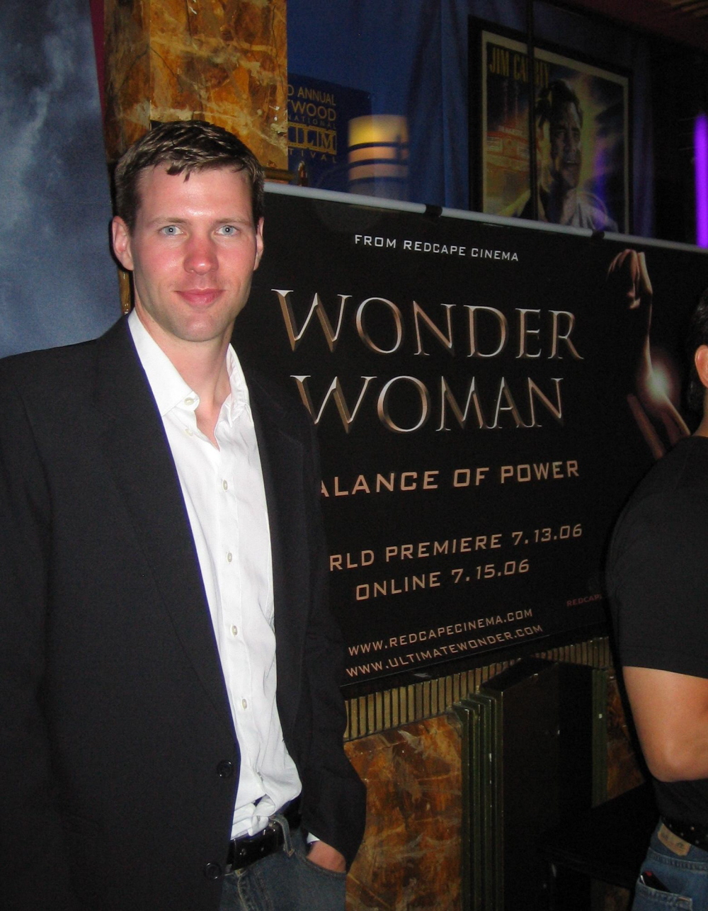 Premiere of Wonder Woman: Balance of Power. Joe Spence as Steve Trevor.