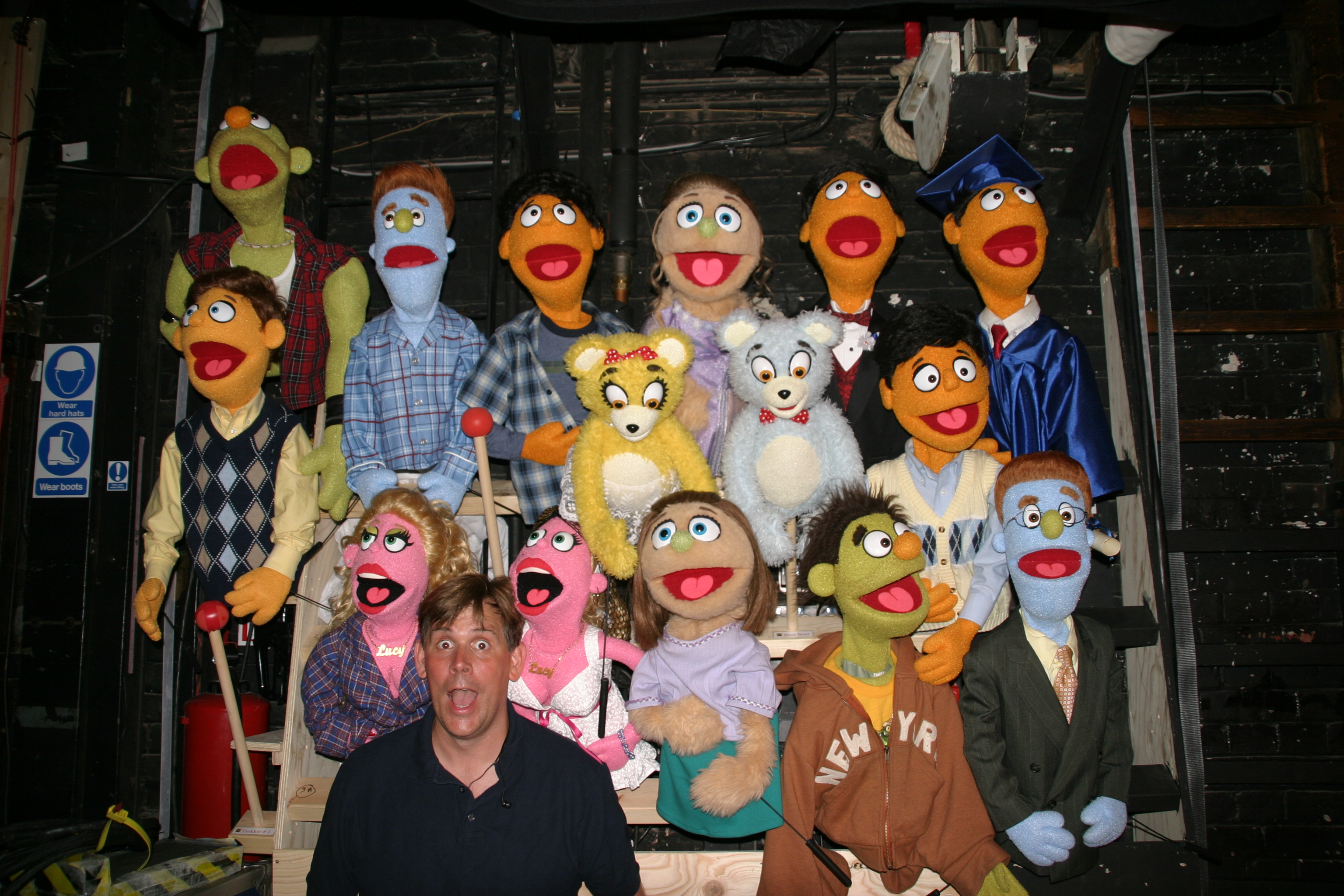 Backstage with the cast of 'Avenue Q'