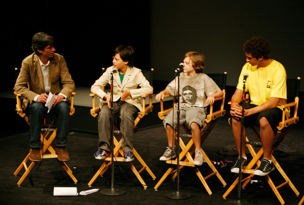 Marshall Curry interviews Theo Klein, Henry Lilian and Mitchell Lewis onstage at Downtown Youth Behind the Camera during the 2009 Tribeca Film Festival