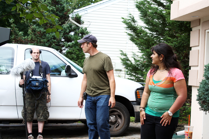 Greg Connolly on set of Fairlawn with Director Esra Sadam