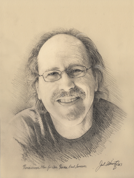 sketch of Paul Levinson, 2013