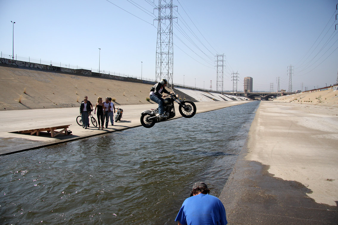 Harley jump over the LA River