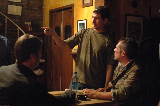Discussing a scene with Gary Perez and Ed Trucco
