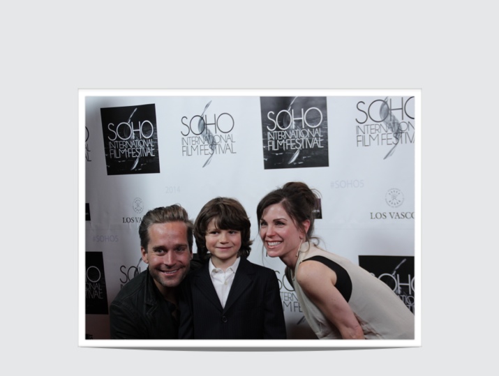 Megan Corry with cast of 95 Decibels at SOHO International Film Festival