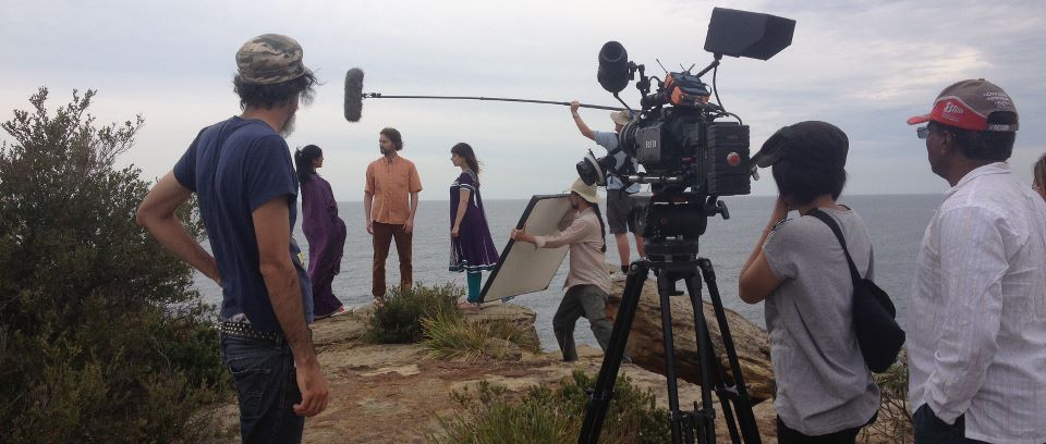 James Morcan on the set of Love You Krishna (2013)