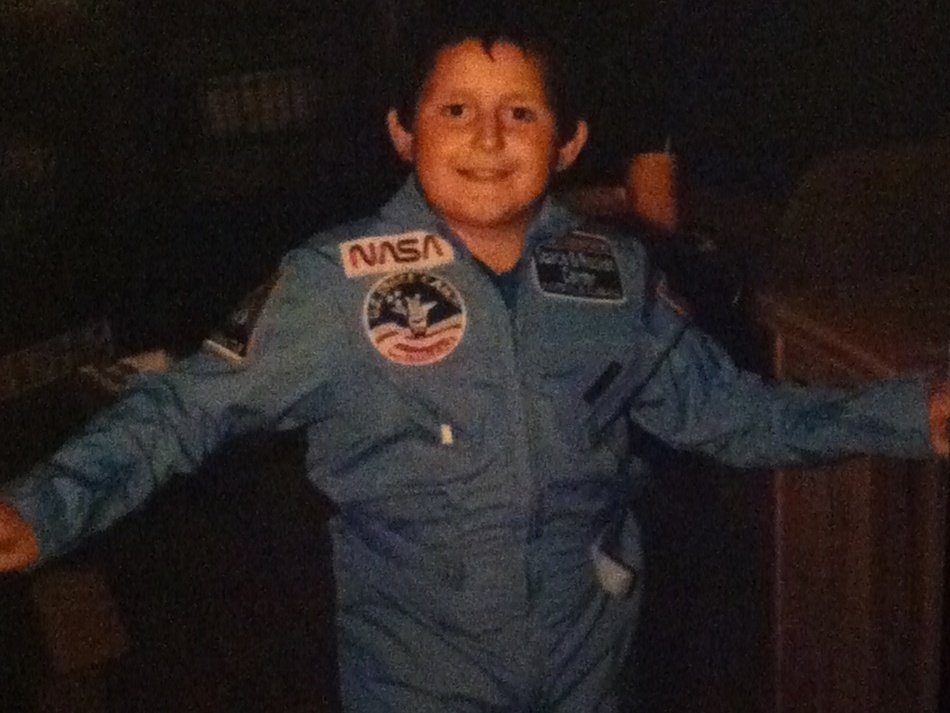 Joey Gowdy leaving wardrobe in his Aeromax NASA Flight Jumpsuit ready for an early morning film shoot.