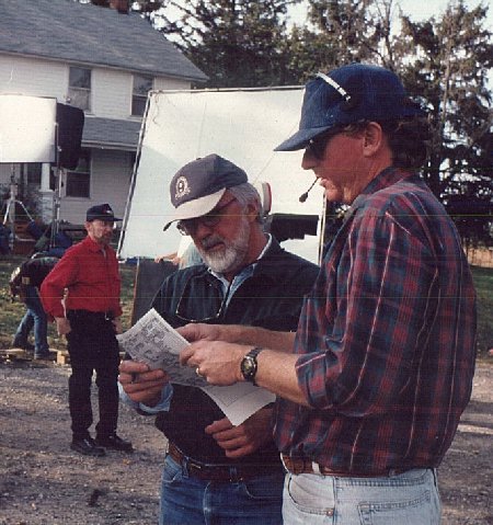 Robert Sonntag, Arthur Allan Seidelman, and Ron Colby on the set of 