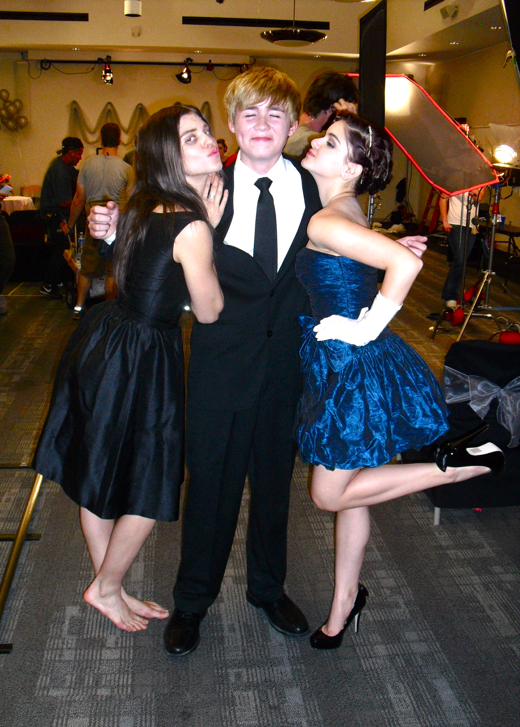 Actors Annalynne McCord, Brennan Bailey, and Ariel Winter on the set of Excision Los Angeles, Ca. 2012