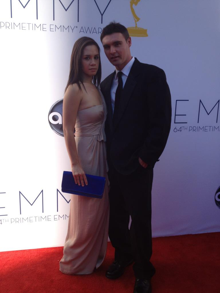 Timothy Woodward Jr on the red carpet at the 2012 Primetime Emmy Awards