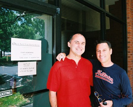 Claudemir Oliveira with director Ben Van Hook during auditions, April 17, 2004