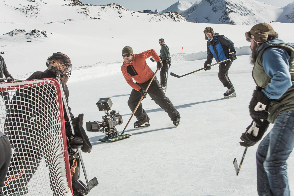 On-Ice Camera Operator. 8300 Ft up at Shamrock Lake, BC. Molson #AnythingForHockey 2015