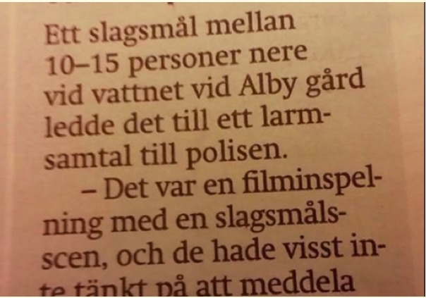 PPPasolini by Malga Kubiak, swedish police in action! January 2014 filming murder scene.