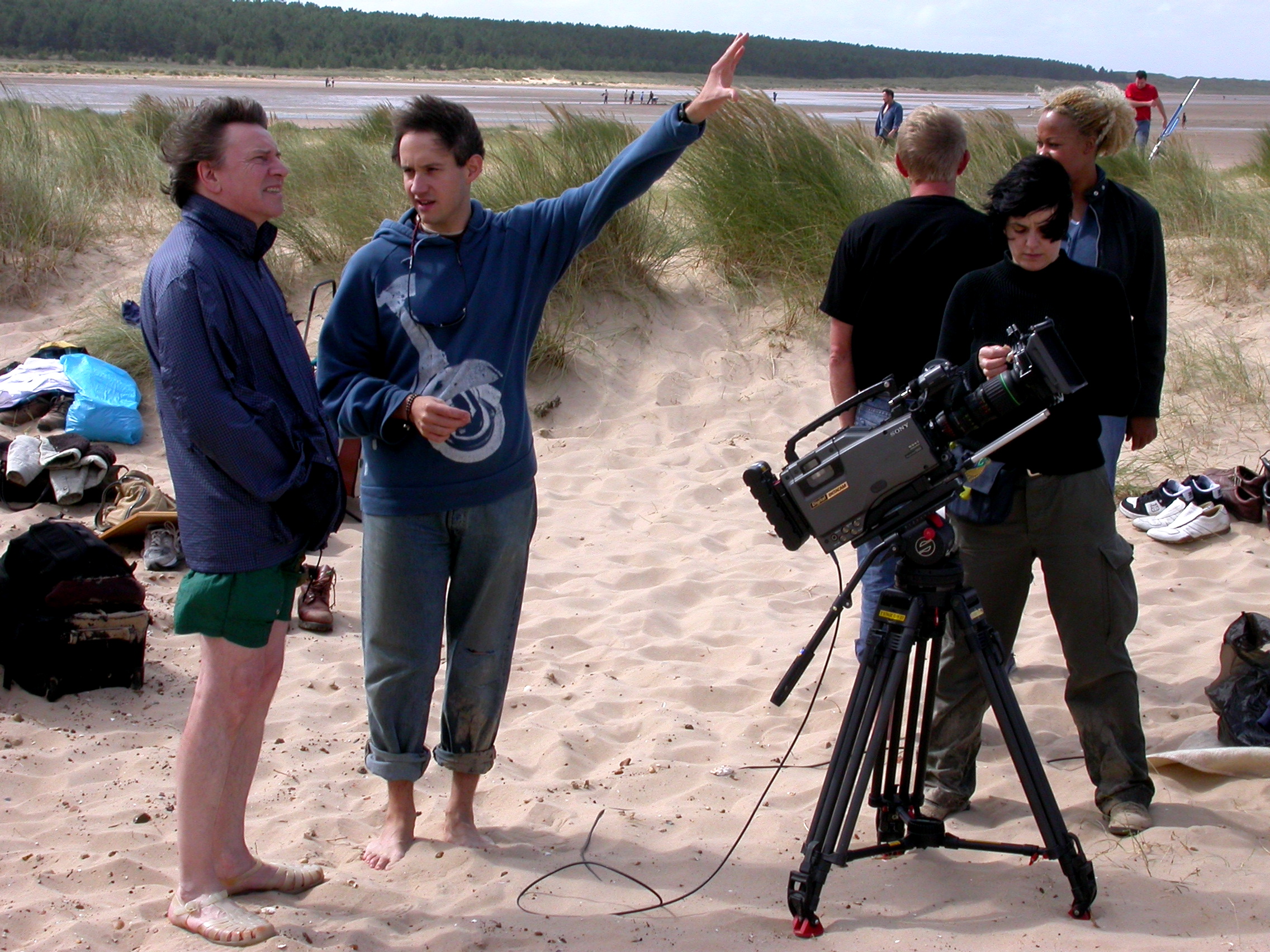 Max Pugh on the set of The End of the Line