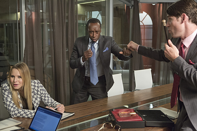 Still of Don Cheadle, Kristen Bell and Taylor Gerard Hart in House of Lies (2012)