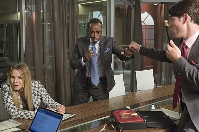 HOUSE OF LIES: HOSTILE TAKEOVER Kristen Bell, Don Cheadle & Taylor Gerard Hart