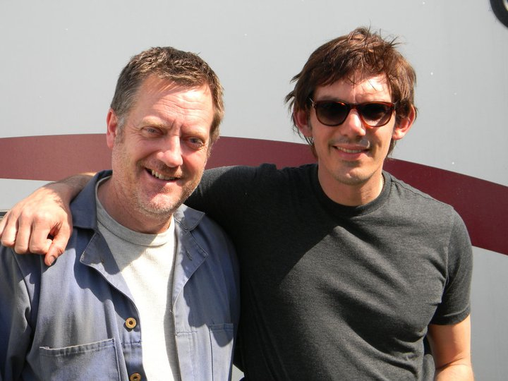 On the set of Contraband with Lukas Haas and Kirk Bovill.