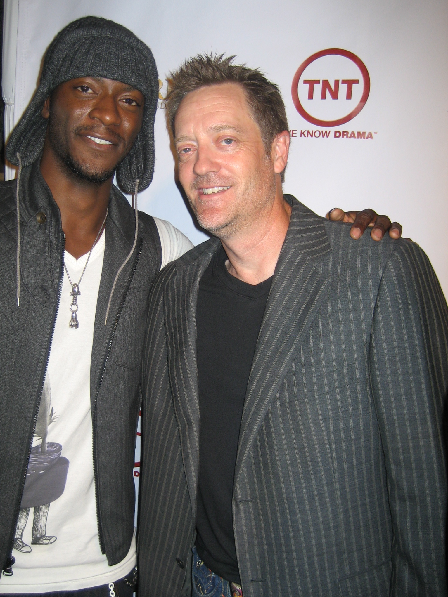 Leverage wrap party with Aldis Hodge and Kirk Bovill.