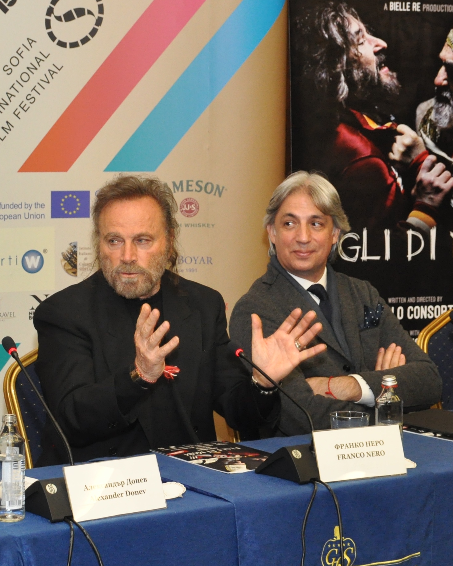 Franco Nero and Krassimir Ivanoff Sofia International Film Festival