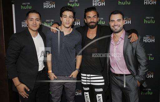 Rick Mancia, Ray Diaz, Robert Paul Taylor, Rene Alvarado attend Hulu's East Los High Season 2 Premiere at Landmark Theater on Wednesday July, 9 2014, in Los Angeles