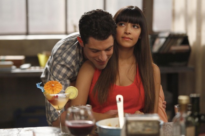 Still of Max Greenfield and Hannah Simone in New Girl (2011)