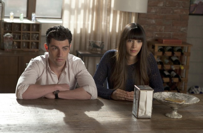 Still of Max Greenfield and Hannah Simone in New Girl (2011)