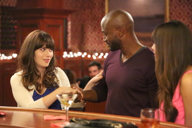 Still of Taye Diggs, Zooey Deschanel and Hannah Simone in New Girl (2011)