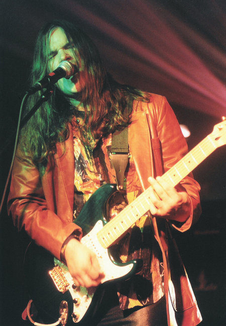 Onstage at Cadillac Jack's in Edinburg, Texas, during the CD release party of 