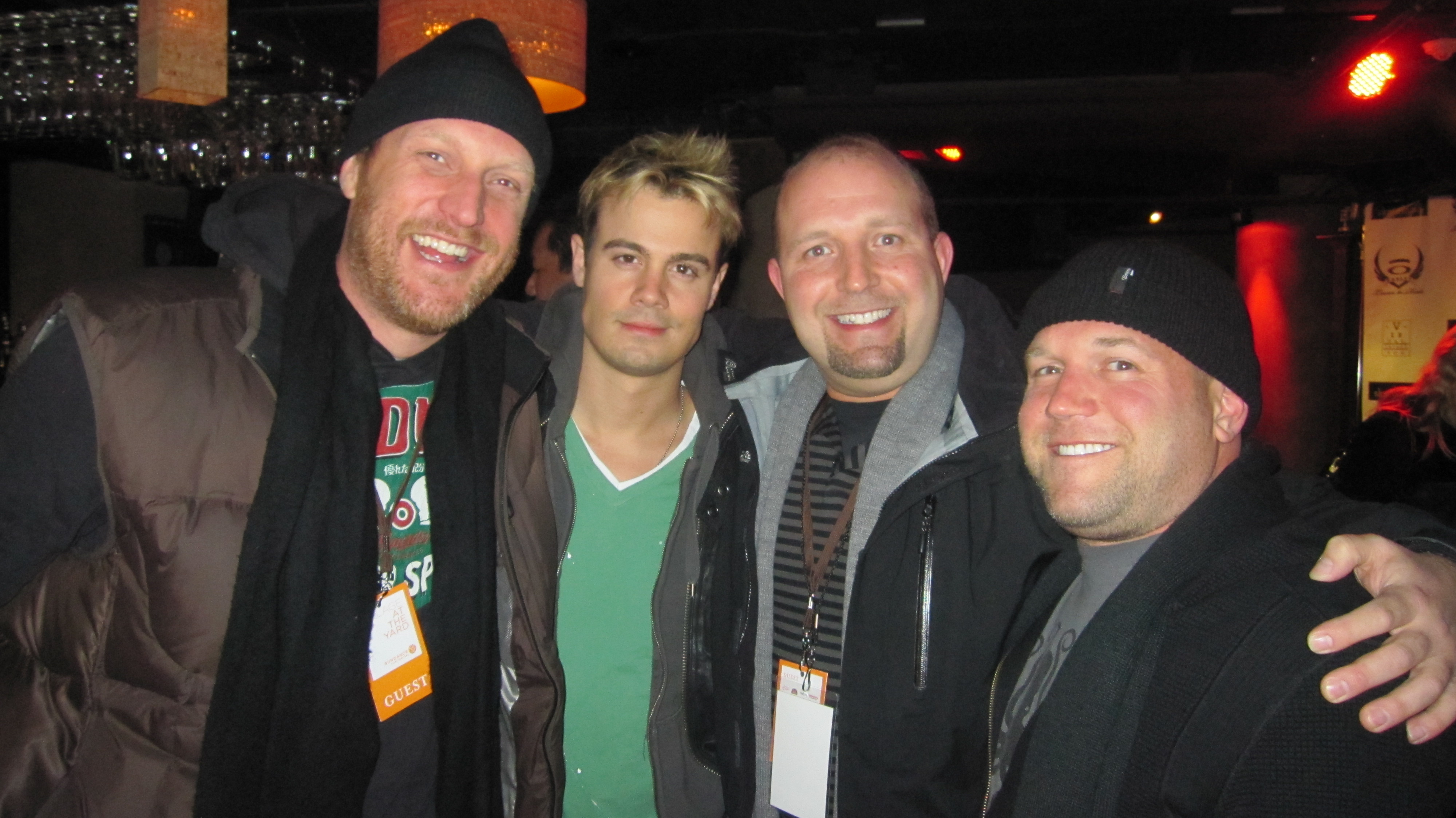 Manheimer Entertainment's Gary & Seth Manheimer together with actor Greg Michael and Fortune Films Caspar von Winterfeldt at Sundance 2010