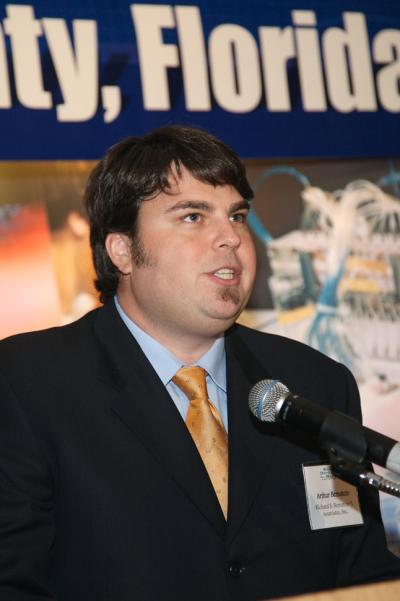 Arthur L. Bernstein speaking in Boca Raton with the Attorney General at the Boca Resort Spa