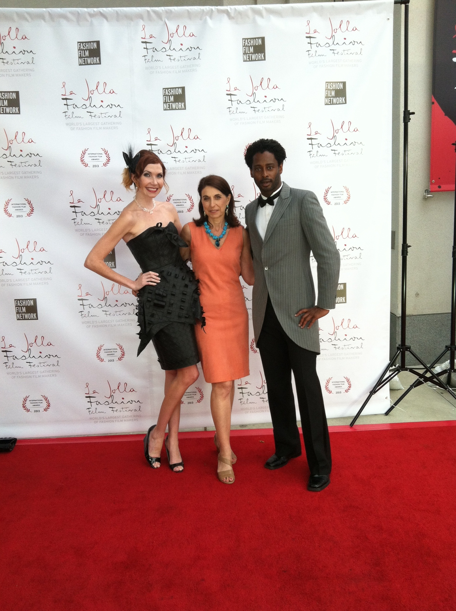 On the red carpet with my co-host & agent for the 4th annual La Jolla Fashion Film Festival