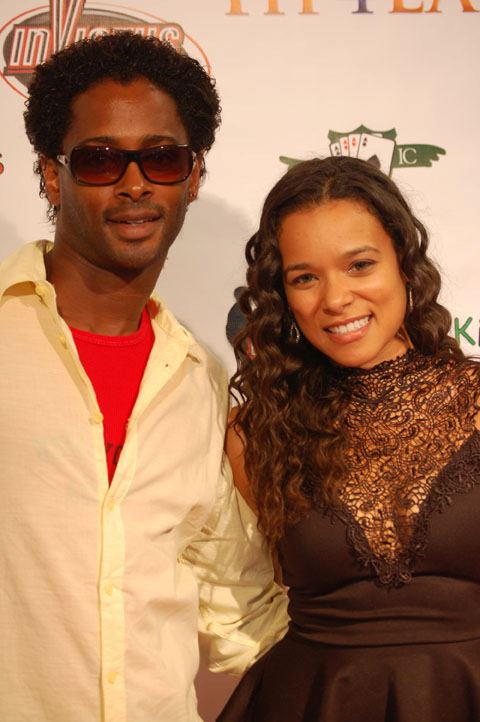 Terrence Taylor and Valenzia Algarin at the Kickoff 4 Kids charity event.