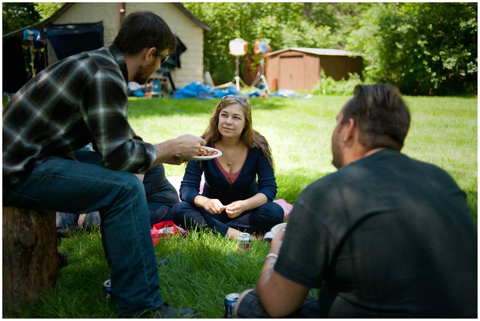 Simon Provan (Young John) and Amanda J. Hull (Alice) discuss their character's relationship with director Michael Viers during lunch for LOVE YOU STILL.