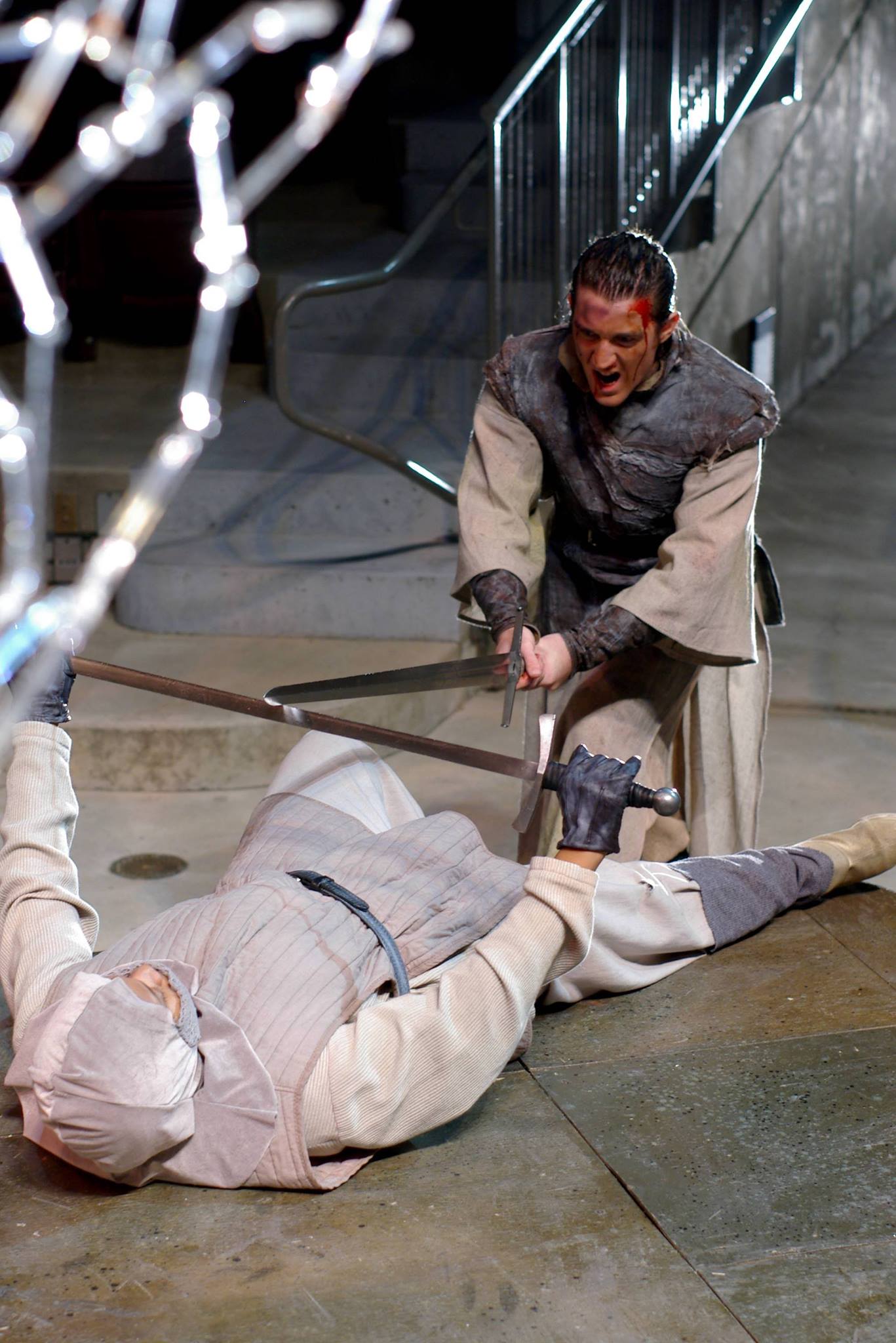 On stage as Caithness in the Illinois Shakespeare Festival's production of MACBETH.