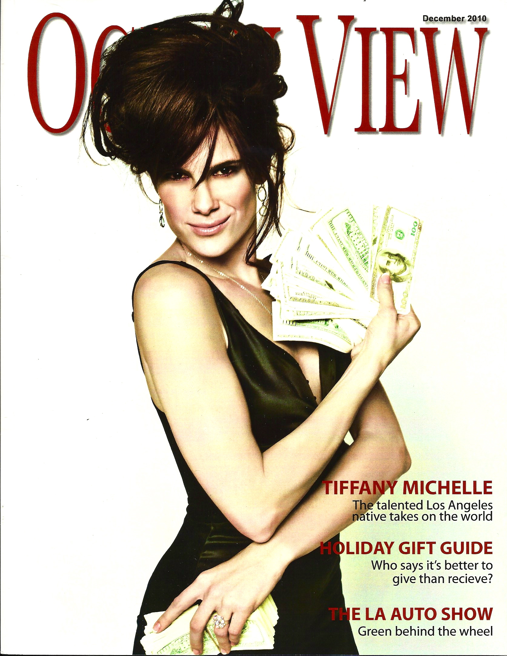 Tiffany Michelle on the December 2010 cover of Ocean View magazine.