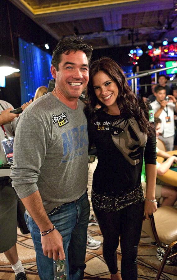 Tiffany Michelle and Dean Cain at the Rio Hotel & Casino in Las Vegas, playing the Ante Up for Africa Celebrity Charity Poker Tournament.