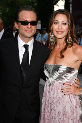 Christian Slater and Tamara Mellon