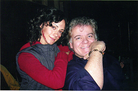 Filming Something Beneath in Winnipeg, Manitoba. November 2006. Natalie Brown and director David Winning.