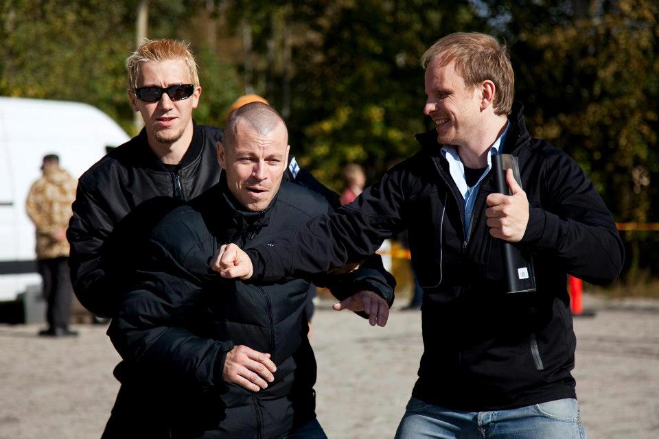 Dome Karukoski directing actors Peter Franzen & Jussi Vatanen in Heart of a Lion