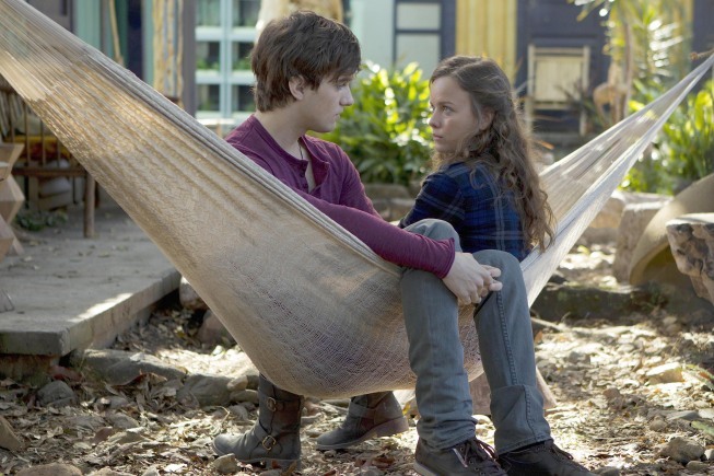 Still of Allison Miller and Landon Liboiron in Terra Nova (2011)