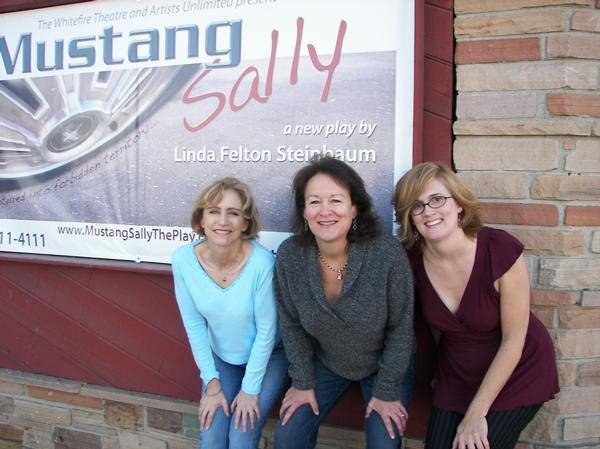 Producers Tish Smiley (left) and Rebekah Score (right) with playwright Linda Felton Steinbaum at the World Premiere of MUSTANG SALLY