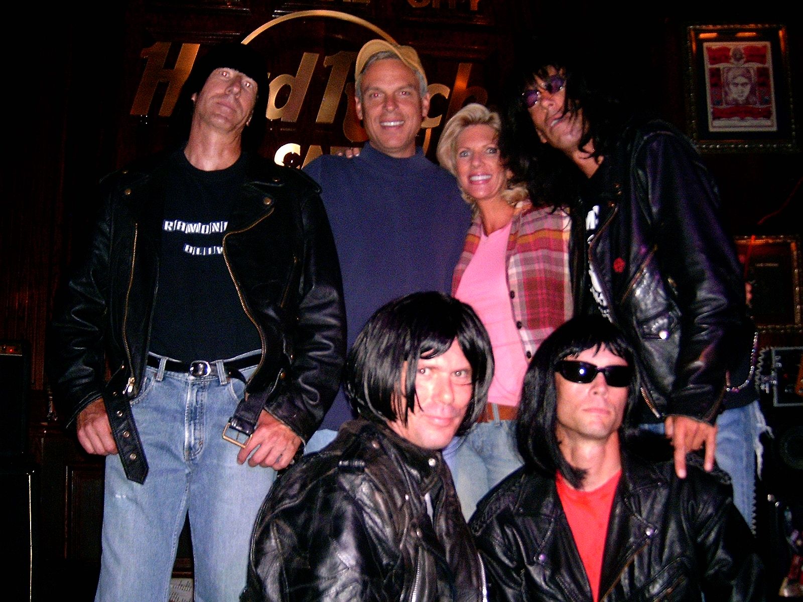 Utah Gov. Jon M. Huntsman and his hot First Lady Mary Kaye hang out with us (Ramones Alive) after our show at the Hard Rock Cafe in Salt Lake City. Gov. Huntsman (now the U.S. ambassador to China) is a BIG Ramones fan. That's me with my arm around the First Lady, of course. The Huntsmans are WONDERFUL people, especially for Republicans.