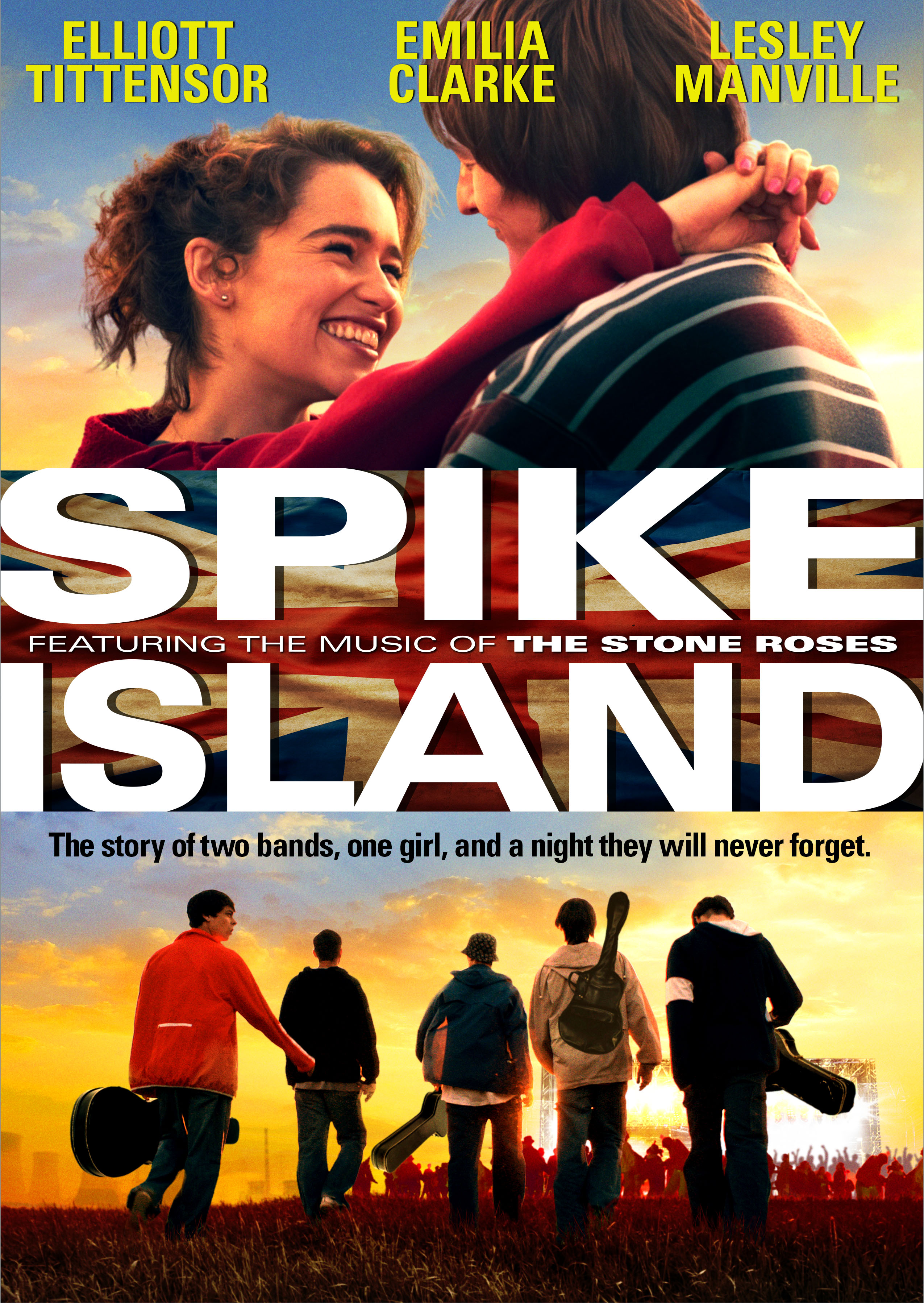 Lesley Manville, Chris Coghill, Jordan Murphy, Elliott Tittensor, Oliver Heald, Nico Mirallegro, Adam Long and Emilia Clarke in Spike Island (2012)