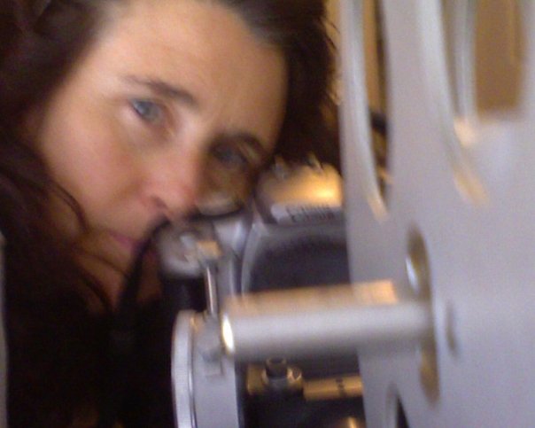 Dana Plays shooting with the digital optical printer.