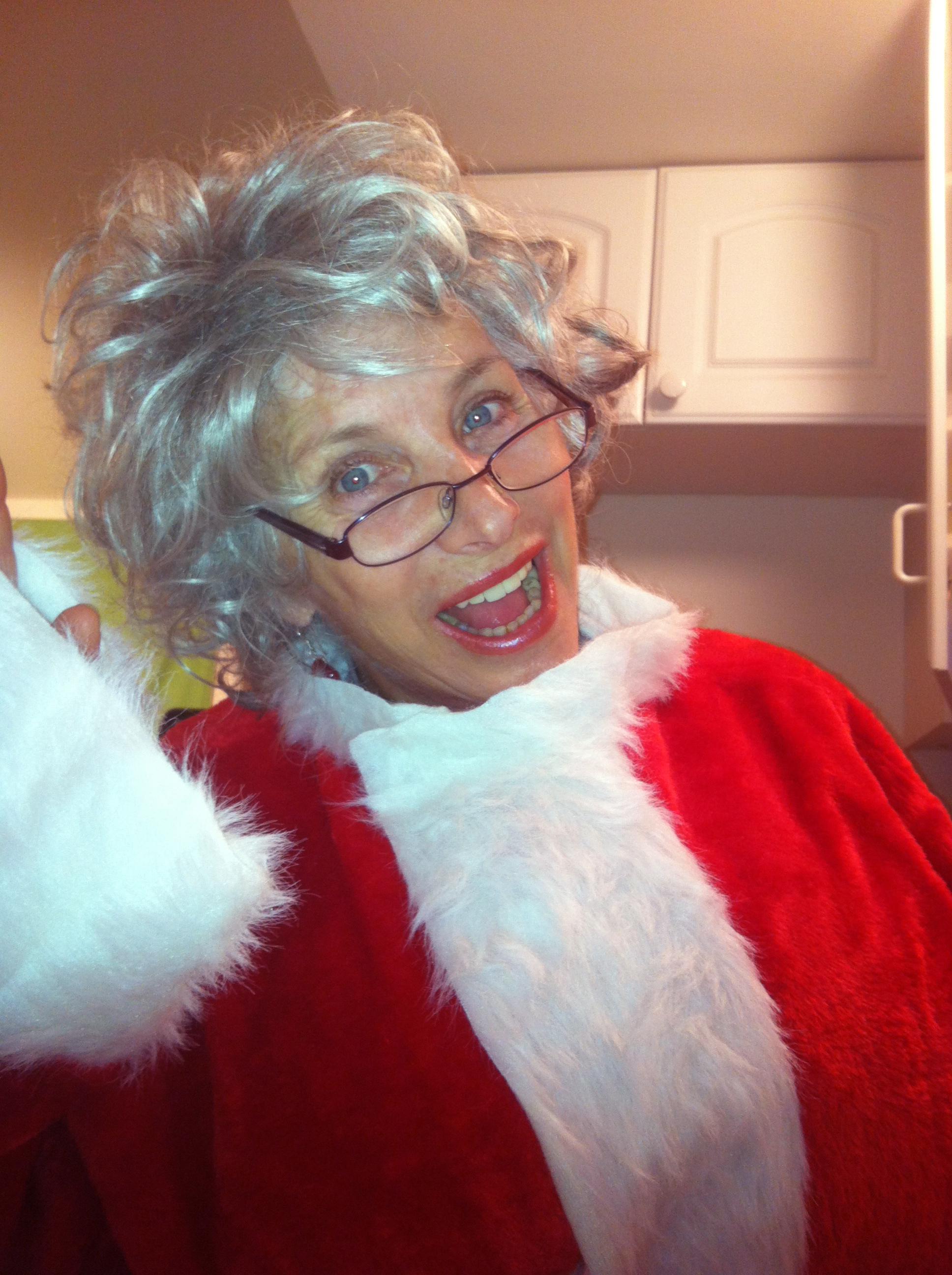 Pepper Jay as Mrs. Clause in Clowntown's The Hanukkah Mensch.